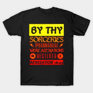 Revelation 18:23 By thy Sorceries Pharmakeia Vintage Sunset T-Shirt